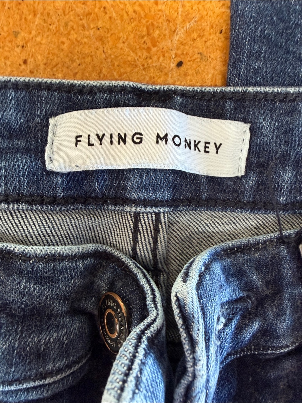 Flying Monkey Dark Blue Straight Leg Jeans - Picture 2 of 7